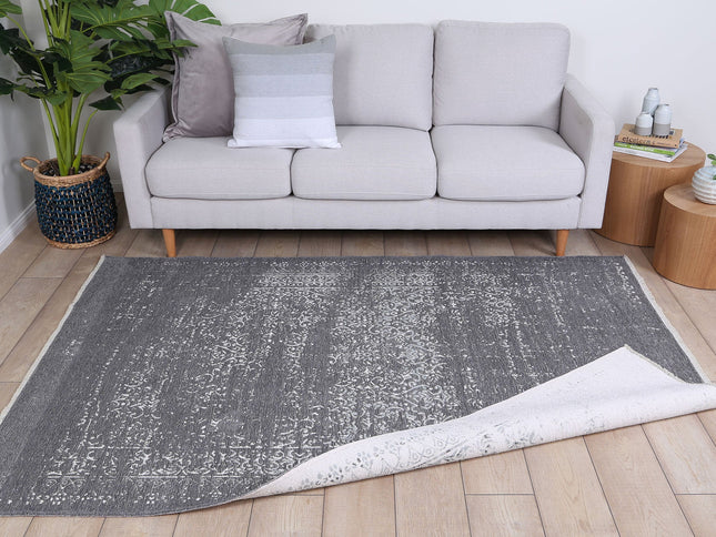 Rustic Homestead Grey & Ivory Contemporary Rug