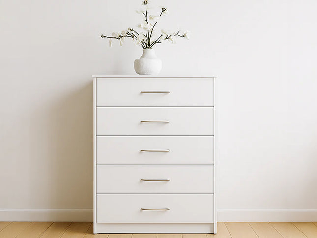 Redfern 5 Drawer Chest - White