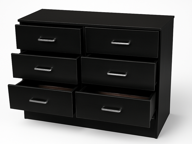 Redfern 6 Drawer Chest - Black