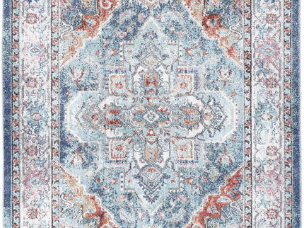 Salsa Maykel Blue & Terracotta Transitional Rug