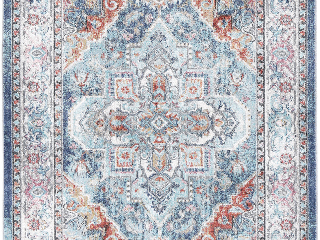 Salsa Maykel Blue & Terracotta Transitional Rug