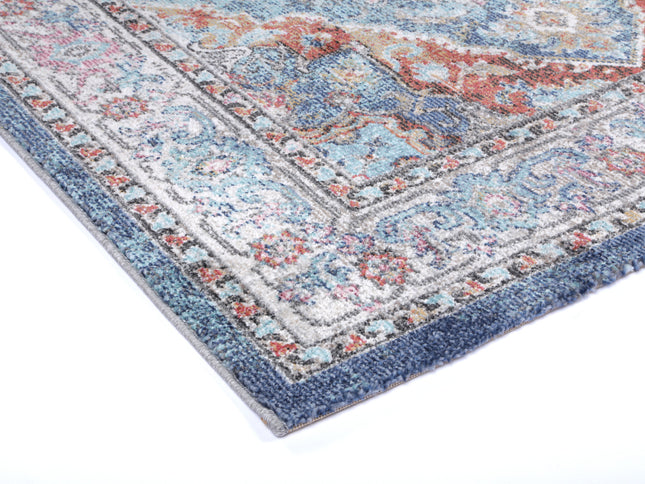 Salsa Maykel Blue & Terracotta Transitional Rug