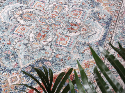 Salsa Maykel Blue & Terracotta Transitional Rug