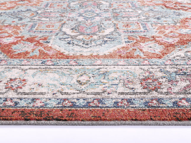 Salsa Seo Terracotta & Ivory Transitional Rug