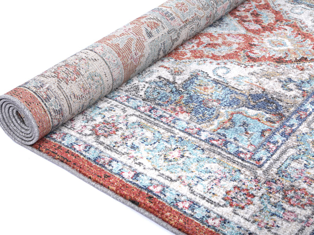 Salsa Seo Terracotta & Ivory Transitional Rug