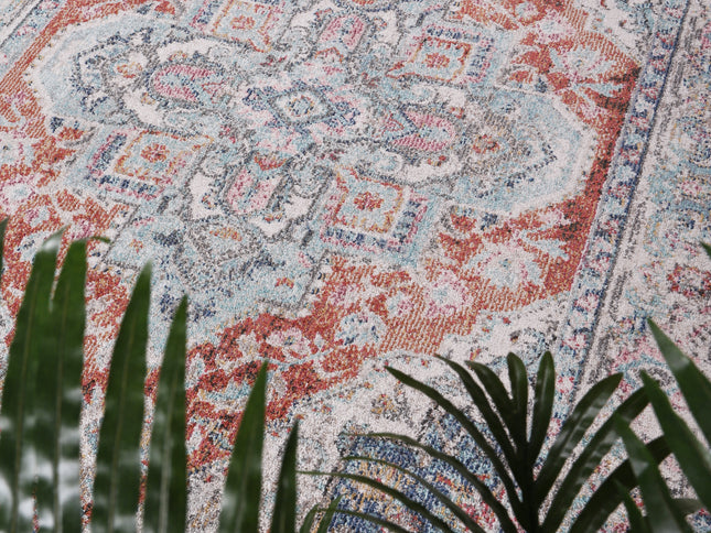 Salsa Seo Terracotta & Ivory Transitional Rug