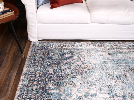 Salsa Adrianita Ivory & Blue Transitional Rug