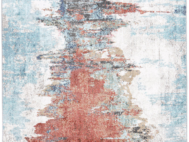 Salsa Jorge Blue & Terracotta Abstract Rug