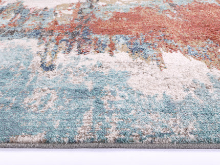 Salsa Jorge Blue & Terracotta Abstract Rug