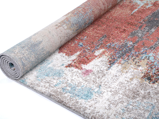 Salsa Jorge Blue & Terracotta Abstract Rug