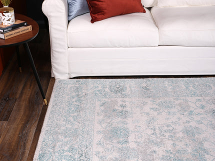 Salsa Peony Ivory & Blue Transitional Rug