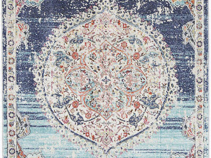 Salsa Hollow Medalion Transitional Navy & Multi Rug