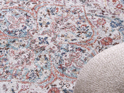 Salsa Hollow Medalion Transitional Navy & Multi Rug
