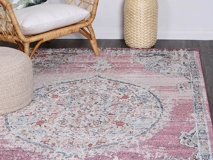 Salsa Hollow Medalion Transitional Blush Rug