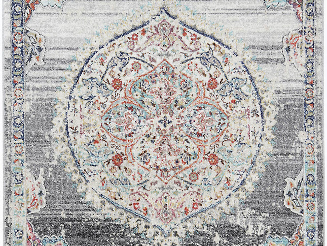 Salsa Hollow Medalion Transitional Grey Rug