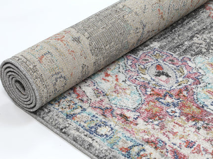 Salsa Hollow Medalion Transitional Grey Rug