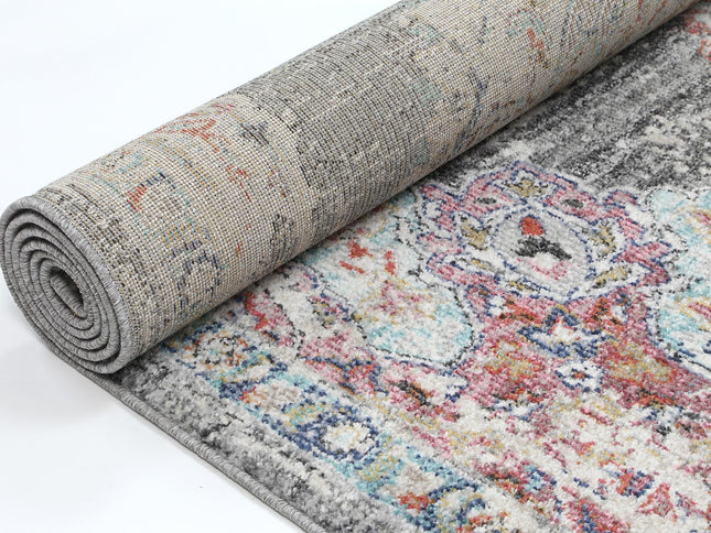 Salsa Hollow Medalion Transitional Grey Rug