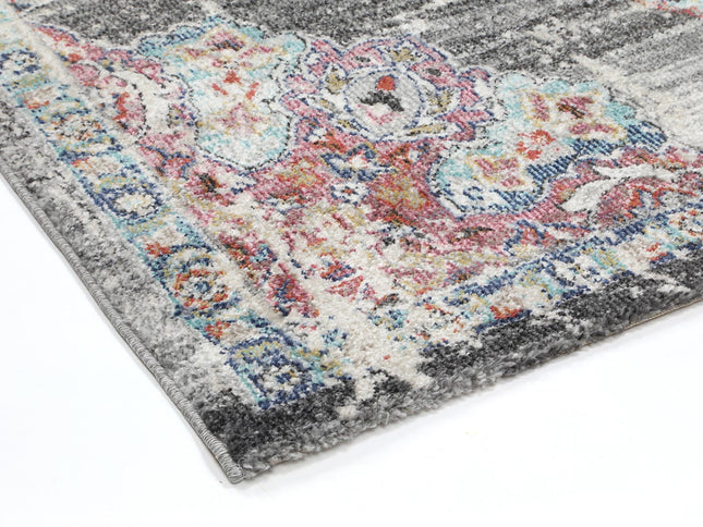 Salsa Hollow Medalion Transitional Grey Rug