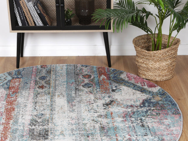 Salsa Taillerfer Multi Ikat Round Rug