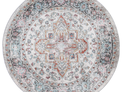 Salsa Yanet Ivory & Multi Round Rug
