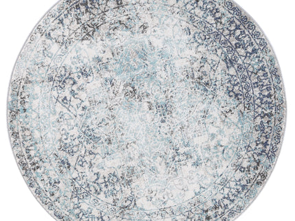 Salsa Adrianita Ivory & Blue Transitional Round Rug
