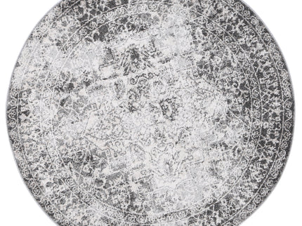 Salsa Carine Ivory & Grey Transitional Round Rug