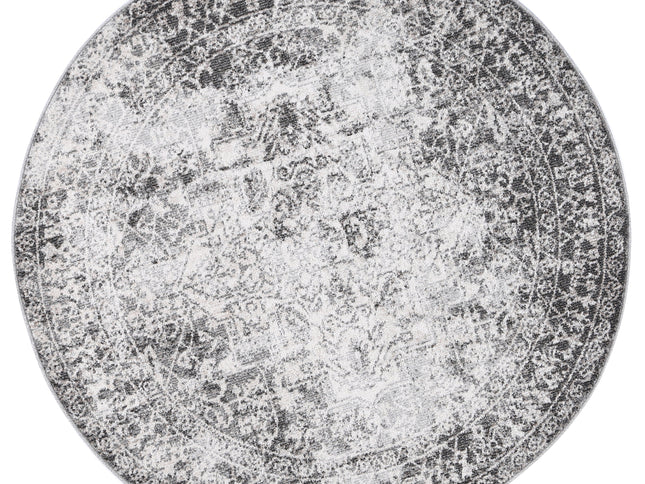 Salsa Carine Ivory & Grey Transitional Round Rug