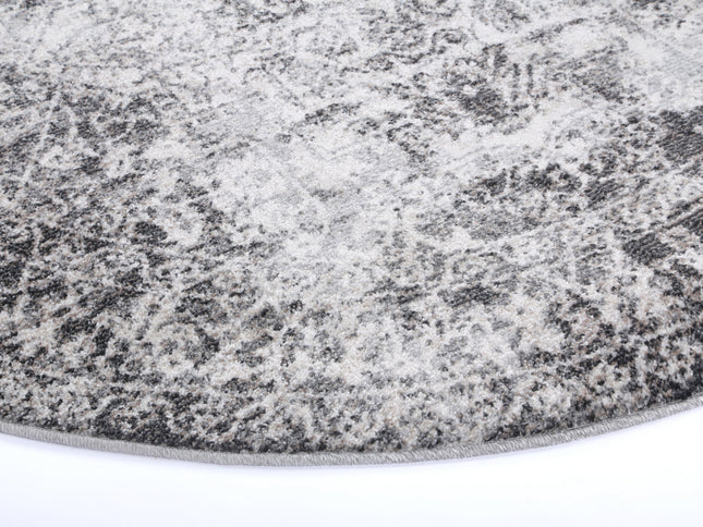 Salsa Carine Ivory & Grey Transitional Round Rug