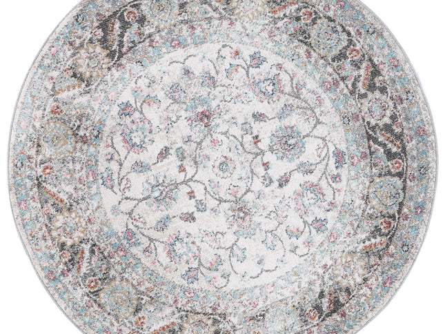 Salsa Anita Cream Transitional Round Rug