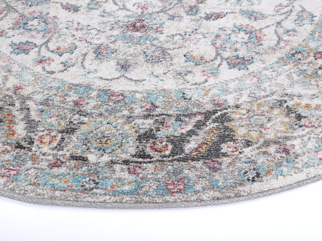 Salsa Anita Cream Transitional Round Rug