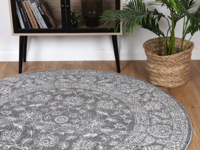 Salsa Dorian Grey Transitional Round Rug