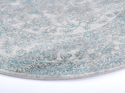 Salsa Peony Ivory & Blue Transitional Round Rug