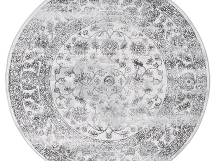 Salsa Serena Grey & Ivory Round Rug