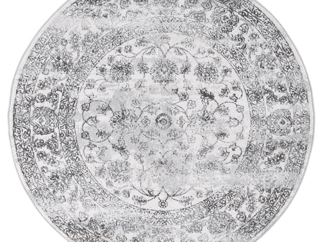 Salsa Serena Grey & Ivory Round Rug