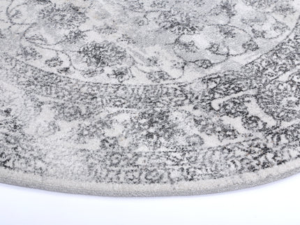 Salsa Serena Grey & Ivory Round Rug