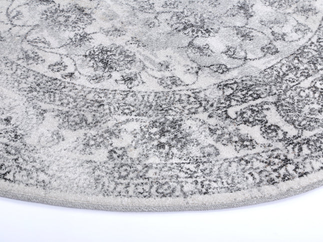 Salsa Serena Grey & Ivory Round Rug