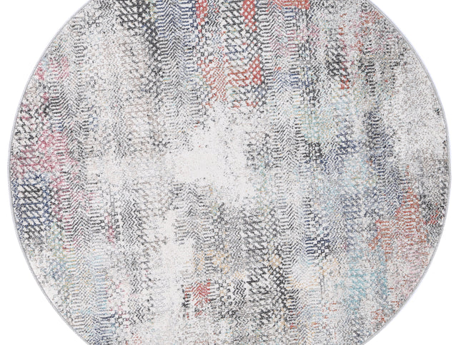 Salsa Ernesto Grey & Terracotta Tribal Round Rug