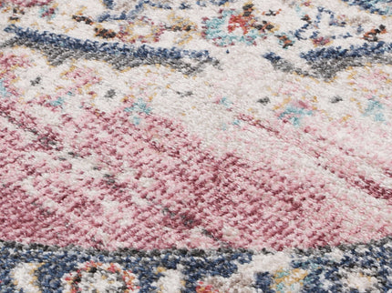 Salsa Hollow Medalion Transitional Blush Round Rug