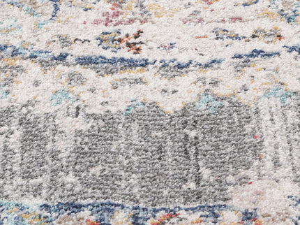 Salsa Hollow Medalion Transitional Grey Round Rug