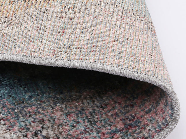 Salsa Aveza Abstract Grey Round Rug