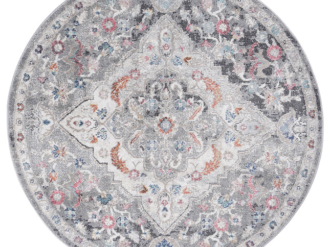 Salsa Alexander Transitional Grey Round Rug