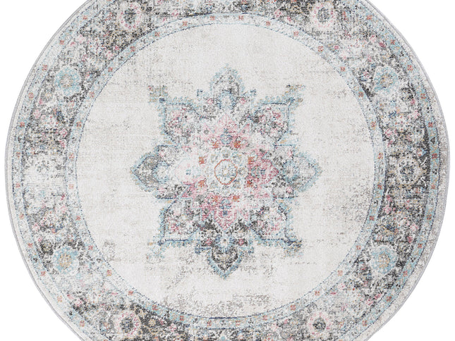 Salsa Brentwood Transitional Cream Round Rug