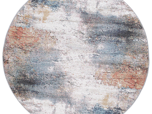 Salsa Aveza Abstract Soft Multi Round Rug