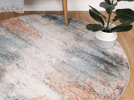 Salsa Aveza Abstract Soft Multi Round Rug