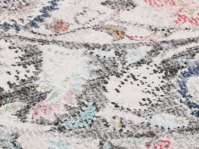 Salsa Crystal Transitional Cream Round Rug