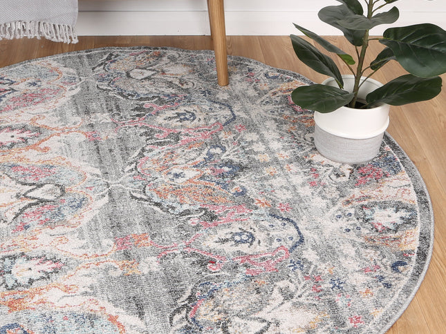 Salsa Lyndurst Transitional Muted Multi Round Rug