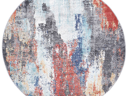Salsa Aveza Abstract Multi Round Rug