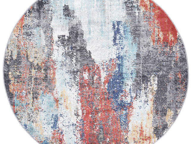 Salsa Aveza Abstract Multi Round Rug