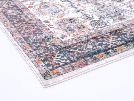 Santa Fe Camino Border Cream Rug