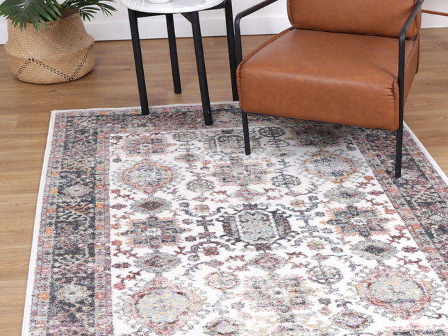 Santa Fe Camino Border Cream Rug